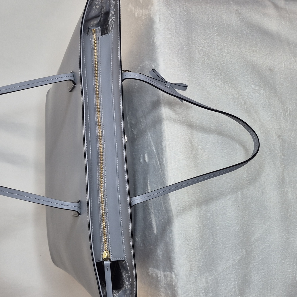 Kate Spade Grey 🩶 OVERSIZED Tote Bag Zip Closure - Picture 7 of 17